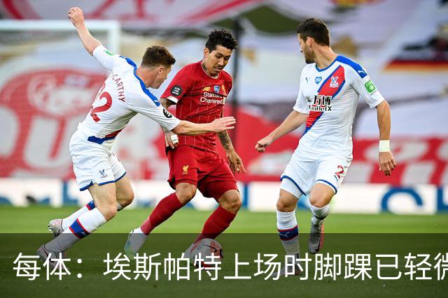 每体：埃斯帕特上场时脚踝已轻微不适，他可能要休战两个月